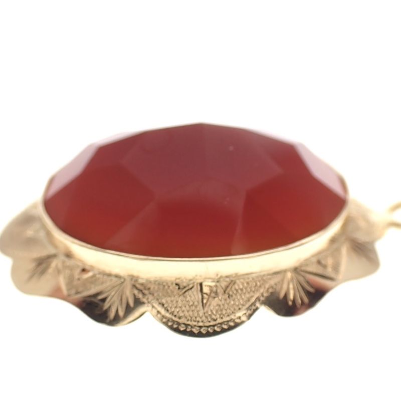 Image 5 of Vintage gold pendant with carnelian