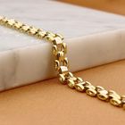 Afbeelding 2 van Bicolor gouden panterschakel armband