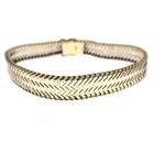 Image 1 of Gold zigzag link bracelet | 19 cm
