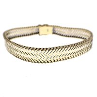 Gold zigzag link bracelet | 19 cm