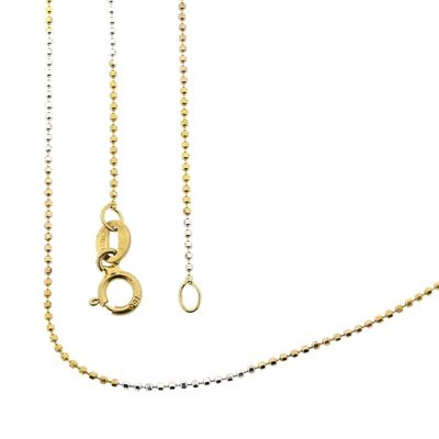 Image 1 of 18K tricolor gold fantasy link chain | 40 cm