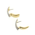 Image 6 of Gold stud earrings pavé set with diamonds