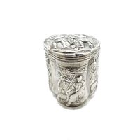 Vintage silver loderein box | English hallmarked