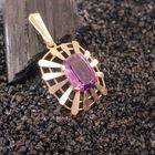 Image 8 of Gold pendant with large amethyst