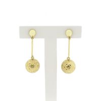 Gold earrings with balls
