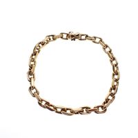 Gold anchor link bracelet