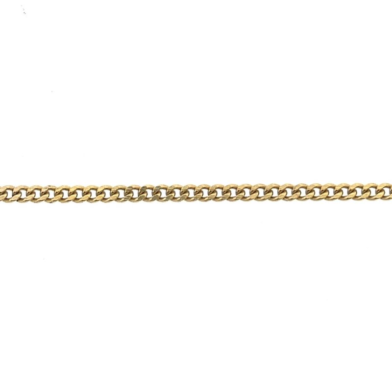 Image 4 of Gold thin gourmet link chain | 56 cm