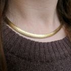 Image 9 of Gold matte Omega link necklace