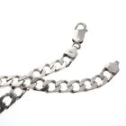Image 3 of Silver flat gourmet link bracelet | 22 cm