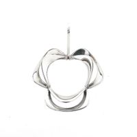 Abstract Silver Flower Pendant