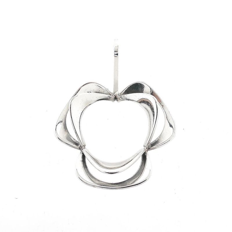 Image 1 of Abstract Silver Flower Pendant