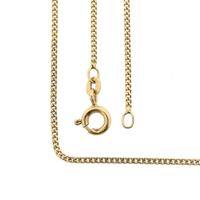 Gold thin gourmet link chain | 56 cm