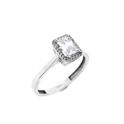 Image 1 of White gold ring with zirconia