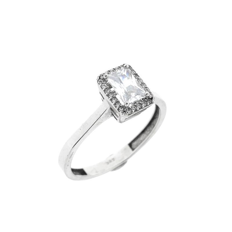 Image 1 of White gold ring with zirconia