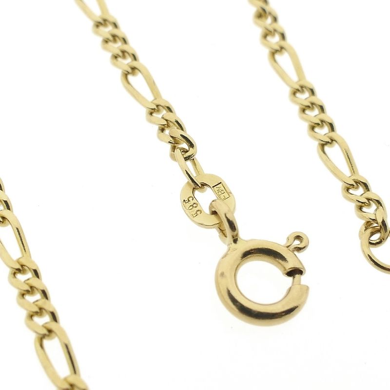 Image 3 of Gold Figaro link chain | 45.5 cm