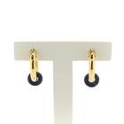 Image 1 of Gold earrings with lapis lazuli