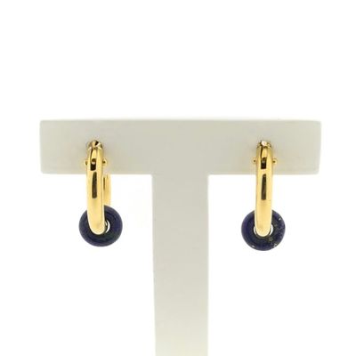 Gold earrings with lapis lazuli Image 1 of Gold earrings with lapis lazuli