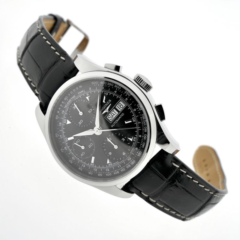 Image 7 of Longines Heritage 1954 Chronograph L2.747.4.52.4; Automatic men's watch