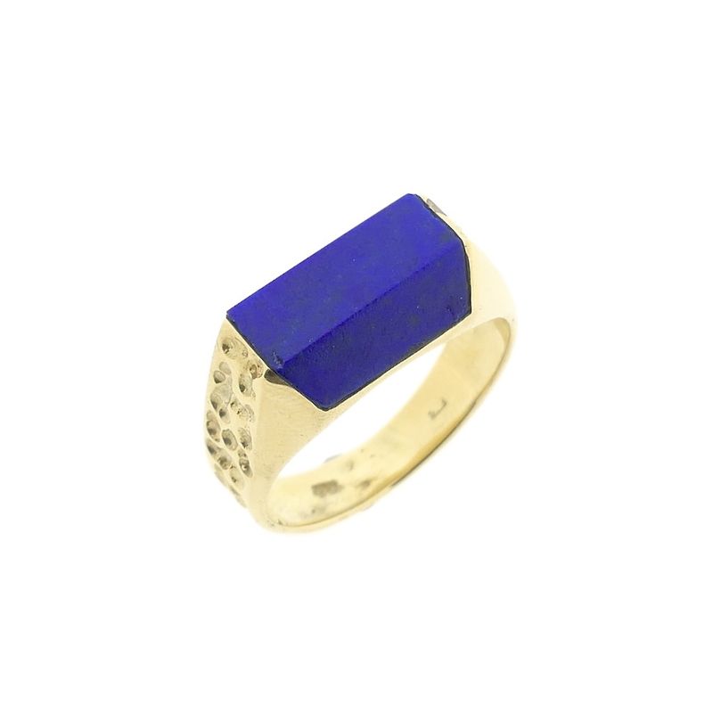 Image 1 of Gold signet ring with Lapis Lazuli