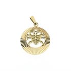 Image 1 of Gold zodiac sign pendant; Cancer