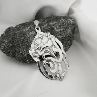 Image 2 of Antique silver pendant | Art Nouveau