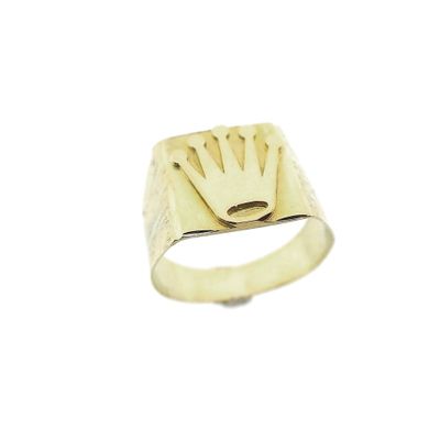 Gold ring with Rolex crown | Men Image 1 of Gold ring with Rolex crown | Men