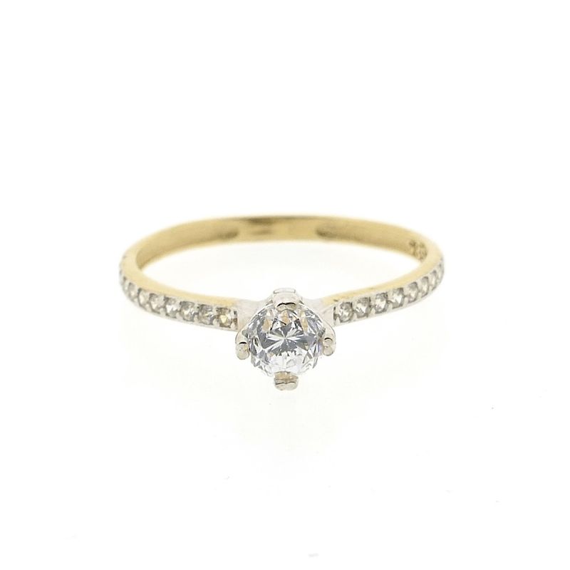Image 3 of Gold engagement ring with zirconia