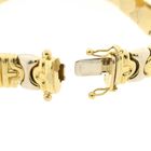Image 7 of Bicolor Gold Bracelet with Fantasy Links; 18 Karat; 20 cm