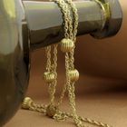 Image 2 of Golden twisted link chain with balls.