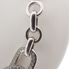 Image 5 of Silver robust link necklace with zirconia | 51 cm