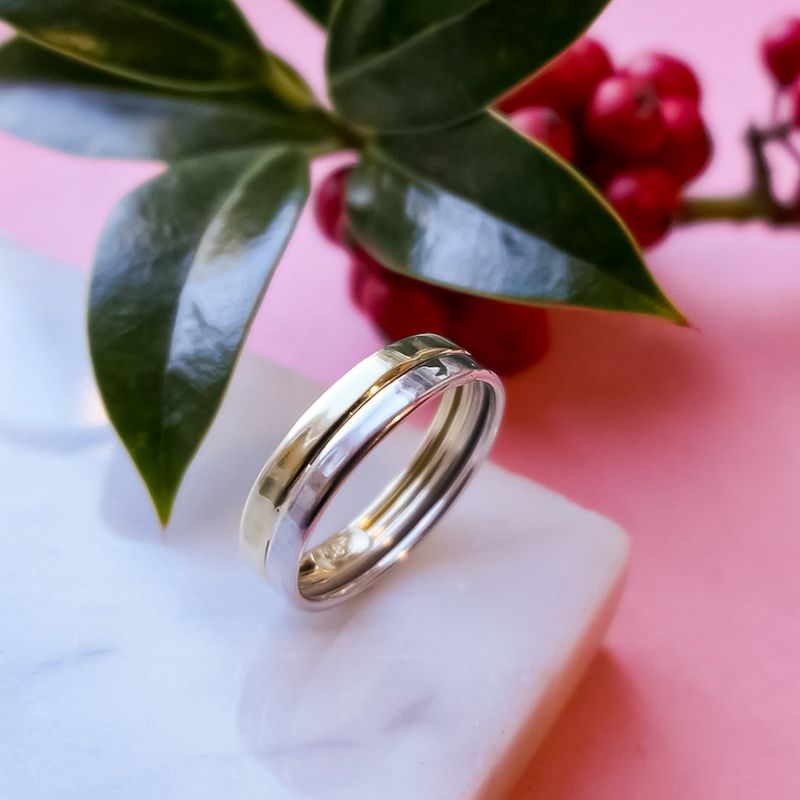 Image 2 of Two-tone gold ring