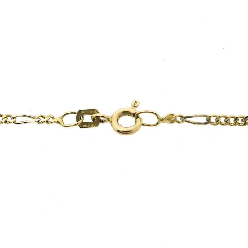 Image 4 of Two-tone gold Figaro link chain | 51.5 cm
