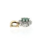 Image 4 of Two-tone gold pendant with emerald and diamond | 0.16 ct.