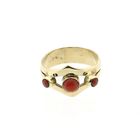 Image 3 of Vintage Gold Ring with Blood Coral