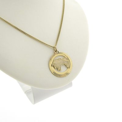 Image 2 of 8 carat zodiac sign pendant; Taurus