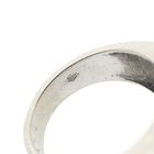 Image 4 of White gold wide row ring with diamonds; 0.09 ct.