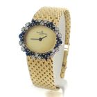 Image 14 of Baume Mercier Vintage; 14k. gouden horloge met briljanten en saffier