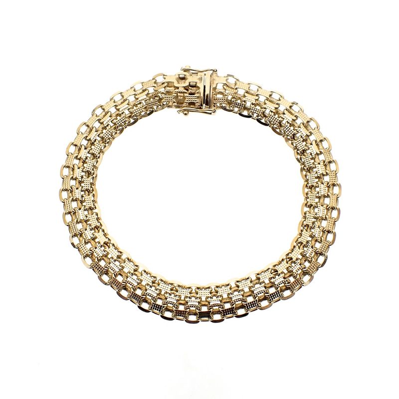 Image 1 of Vintage gold fantasy link bracelet