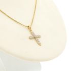 Image 5 of Gold cross pendant with zirconia