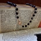 Image 5 of Garnet necklace with gold paston clasp; Antique/vintage | 47.5 cm