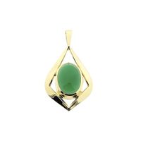 8 carat pendant with green agate
