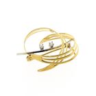 Image 2 of Two-tone gold fantasy brooch with diamonds; 0.02 ct.