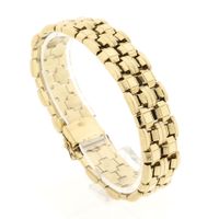 Gold Wide Bismarck Link Bracelet