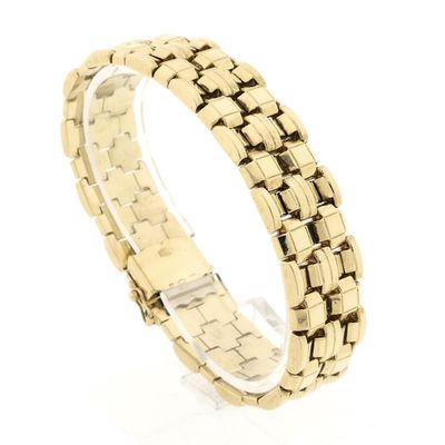 Image 1 of Gold Wide Bismarck Link Bracelet
