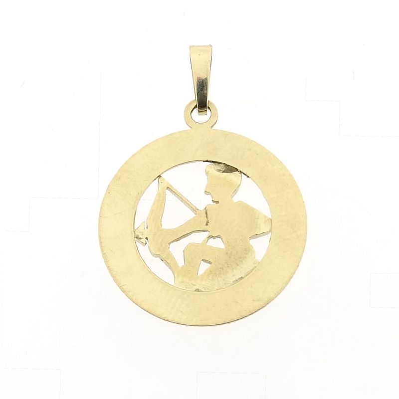 Image 6 of Gold Zodiac Pendant; Sagittarius