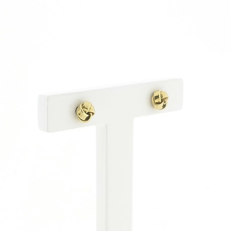 Image 3 of Gold stud earrings | knot