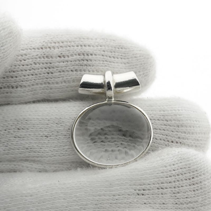 Image 3 of Silver pendant with glass ball