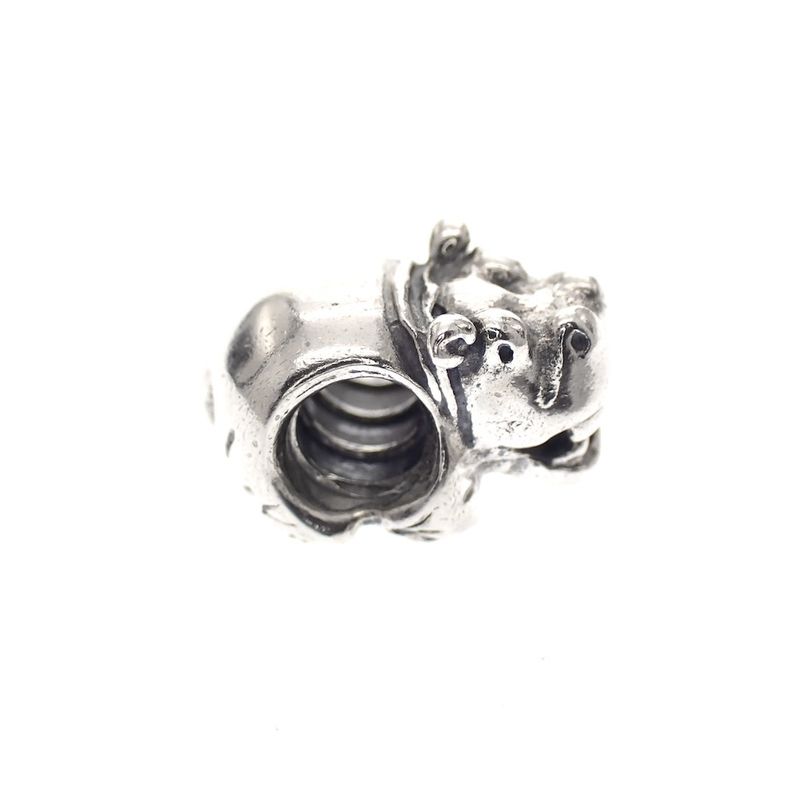 Image 4 of Pandora charm; Silver; Hippo