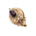 Image 3 of Vintage gold brooch with garnet stones