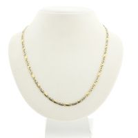 Two-tone gold Figaro link chain
